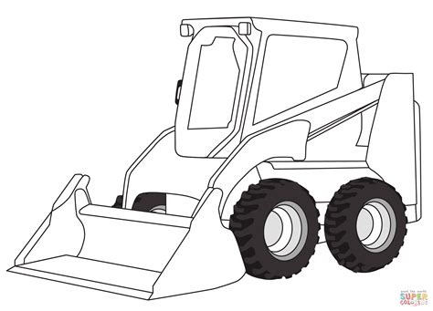 skid loader coloring pages printable